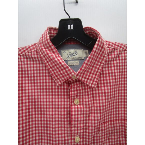 Grayers Shirt Large White Button Up Plaid Logo Loose Long Sleeve Cotton - Picture 2 of 11